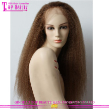 Новые прибытия странный прямой 22 дюйма #4 бразильский девственной полное кружево парики из натуральных волос белых женщин